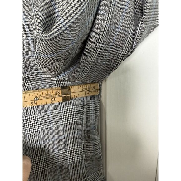 Brooks Brothers Prince Of Wales Check Gray Wool Blazer 42S - Picture 9 of 9